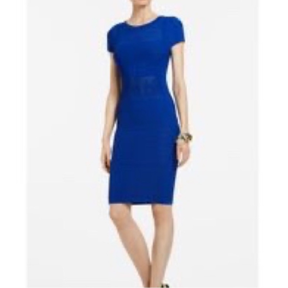 Bin 4C BNWT BCBGMAXAZRIA LEENA DRESS size small larkspur blue